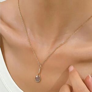 Tennis Racket Necklace, Tennis Necklace